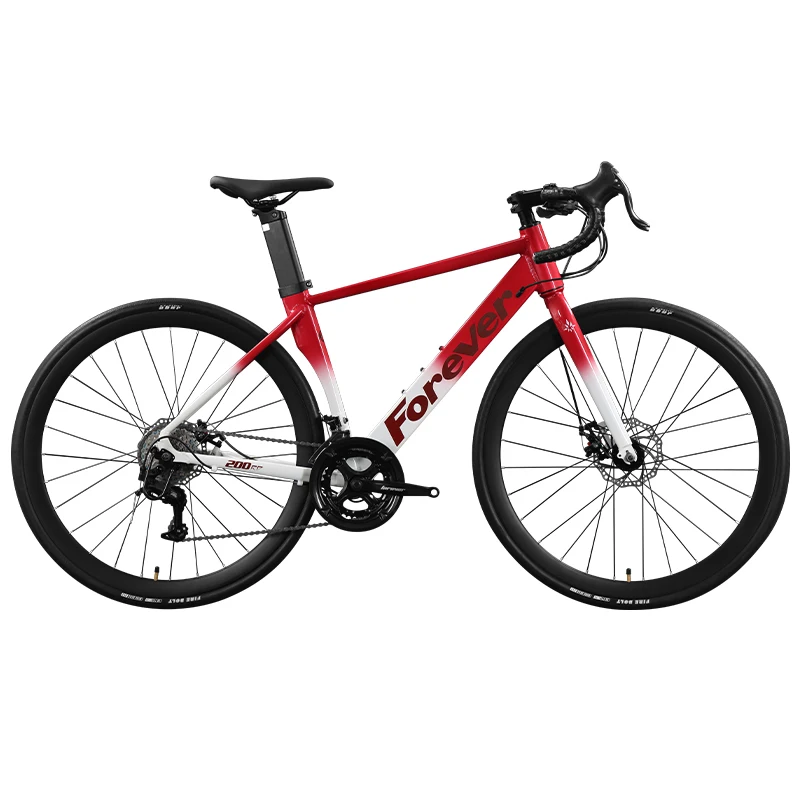 

700C Bicycle Aluminum Alloy Road Bike with Dual Disc Brakes, Variable Speed and Drop Handlebars for Adult Men and Women