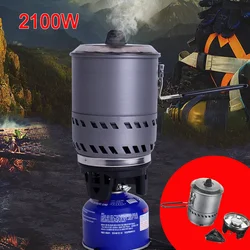 Przenośny wysokiej mocy Camping Burner Mini piknik na świeżym powietrzu na butan kuchenka 1600ml zestaw garnków garnek turystyka kuchenka na piesze wycieczki System