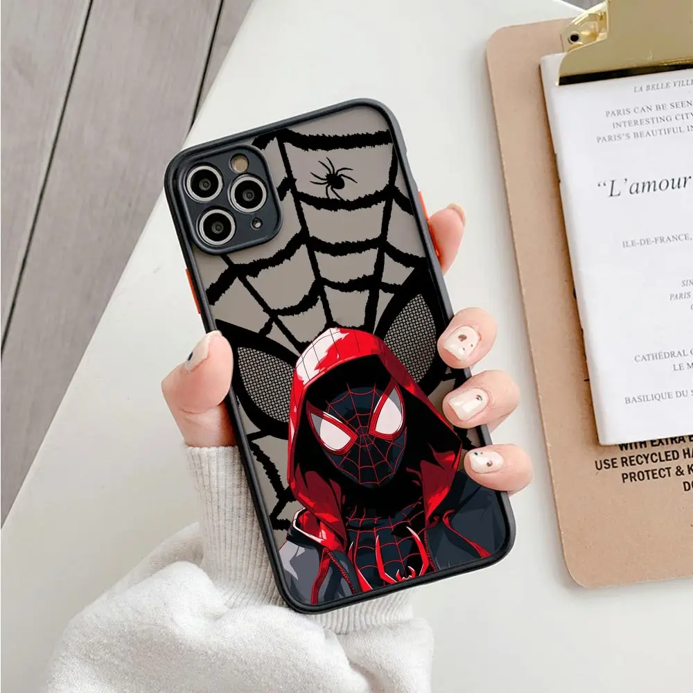 Marvel Spiderman Miles Morales Heroes Translucent Case For iPhone 17E 17 16 16E 15 14 13 12 11 Pro Max 17 Air 8 Plus XR XS Cover view 5