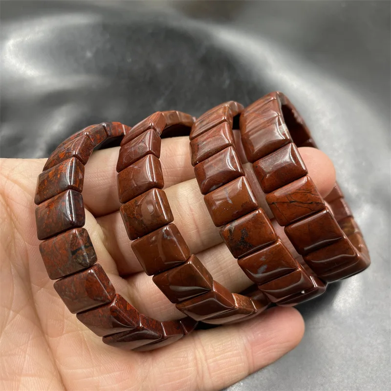 

Natural Jade Red Edin Chicken Blood Stone Hand Drain Chicken Blood Jade Bracelet Hand String fashionable temperament