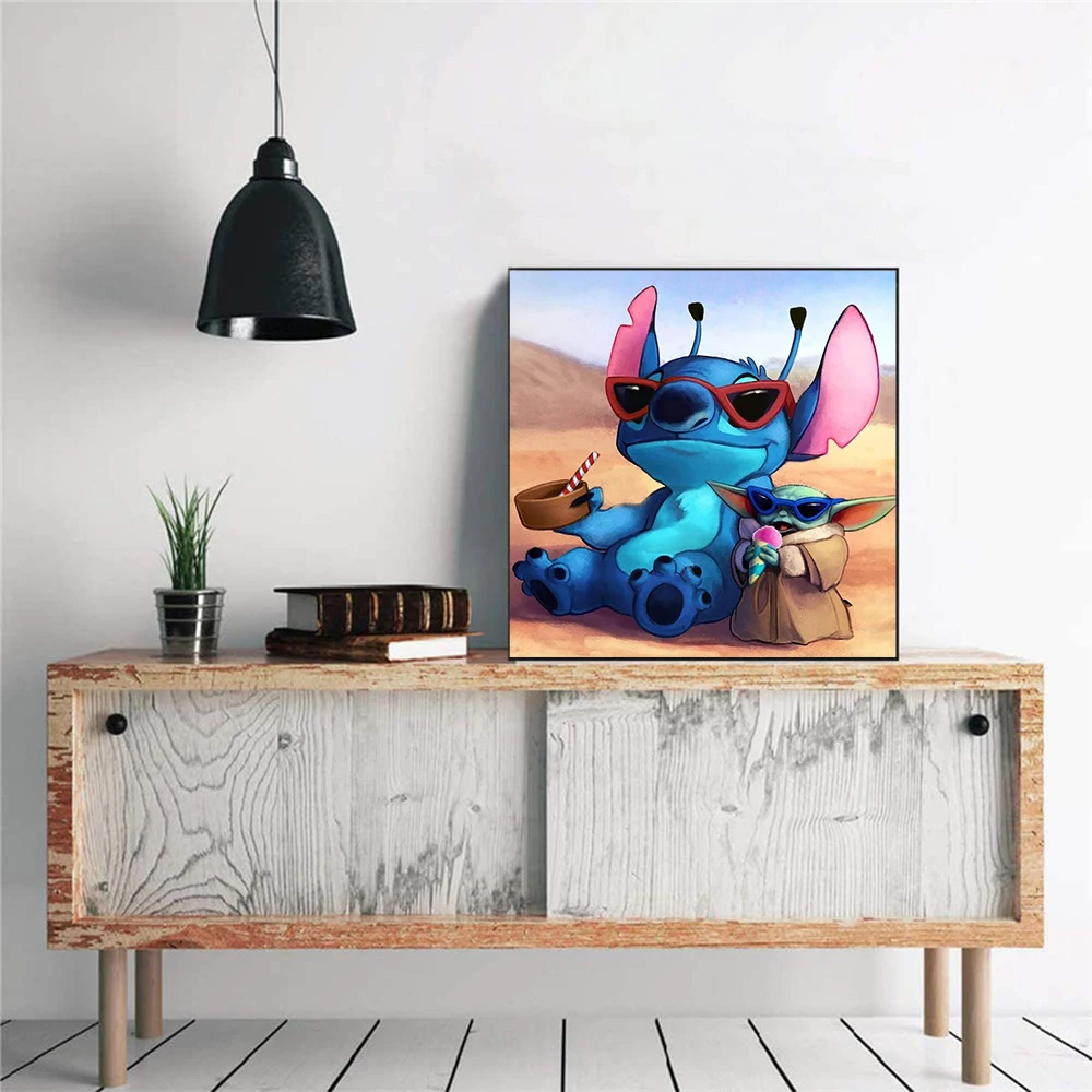 Disney Cartoon Bambi Diamond Painting 5D DIY Rhinestone Pictures Lilo Stitch Diamond Embroidery Princess Mosaic Home Decoration