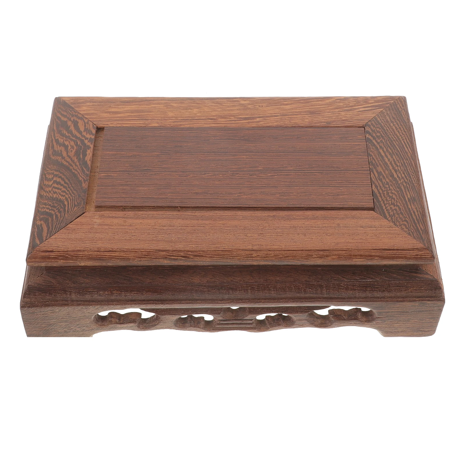 

Rectangular Flower Pot Base 17CMx10CM Wooden Plant Stands for Indoor Desk Garden Room Rustic Mini Stand