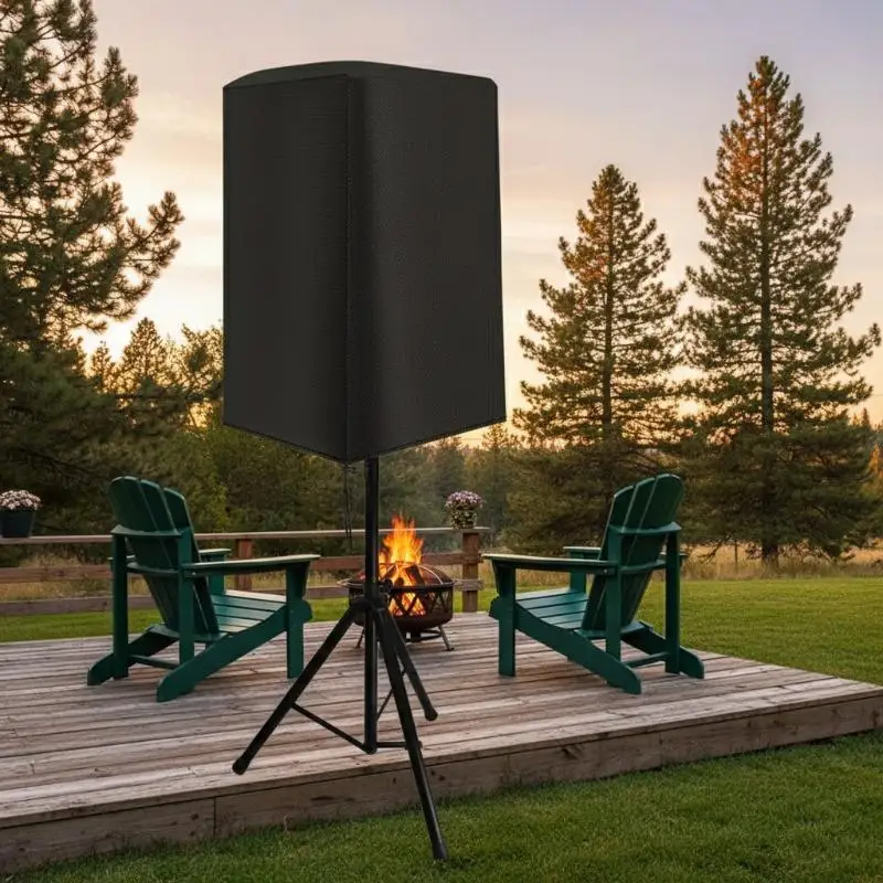 Durable Black 210D Oxford Cloth Speaker Covers - Water And Dust Resistant, Multiple Sizes For Home Theater Outdoor Sound Systems