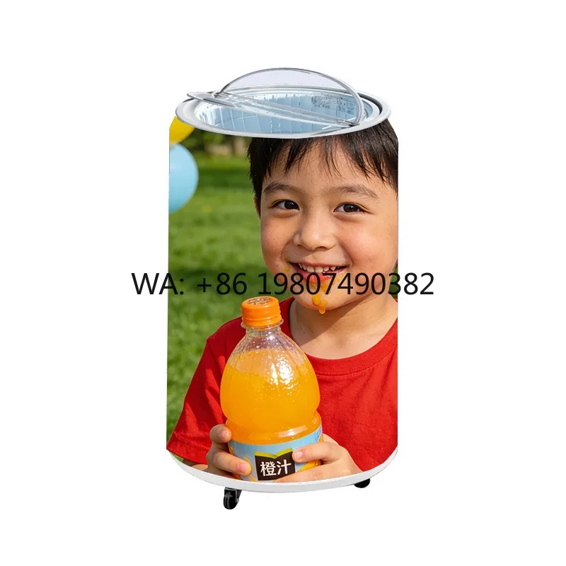 P1.86 500cd High Bright Can LED Screen Built-in Fridge Indoor Creative Drink Brand Commercial Video Advertising Display