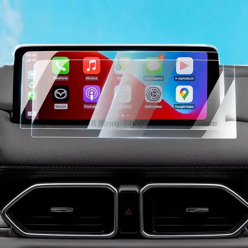 Imagen 2 del producto Película protectora de pantalla táctil de vidrio templado para Mazda CX-5 cx5 2021 2022 2023 10,25 pulgadas LCD navegación GPS ajuste antiarañazos