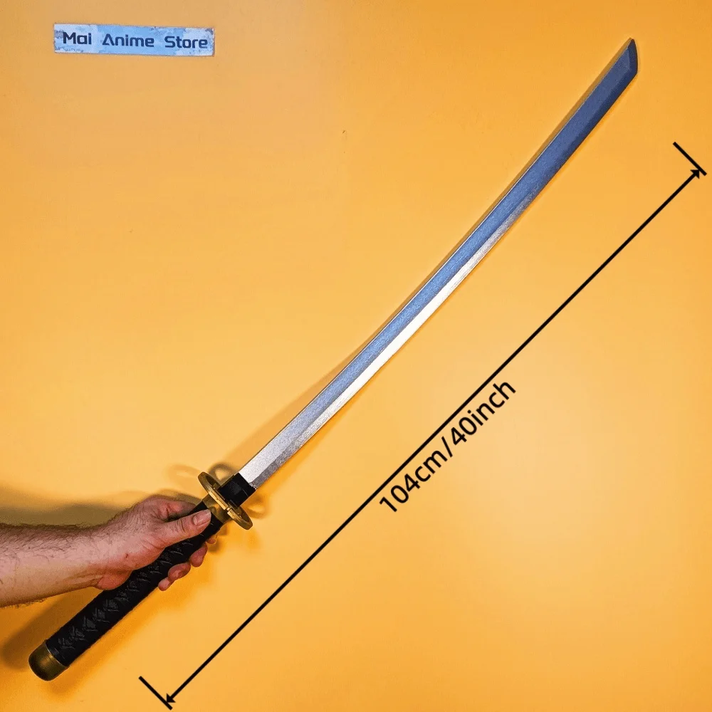 40인치 이치마루 진 카타나 실제 크기 카타나 사무라이 검 애니메이션 블리치 코스프레 소품 검 닌자 나이프 블레이드 무딘 칼 장난감 선물
