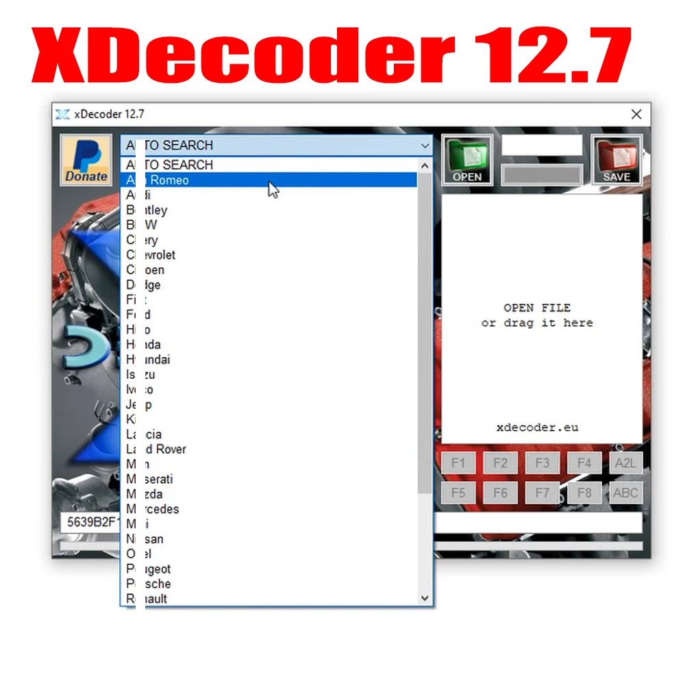 Image of XDecoder 12.7 Lizenz Vollaktiviert XDECODER Fehlercode-Entfernung für EDC16 EDC17 Kein Keygen DTC OFF Delete Software