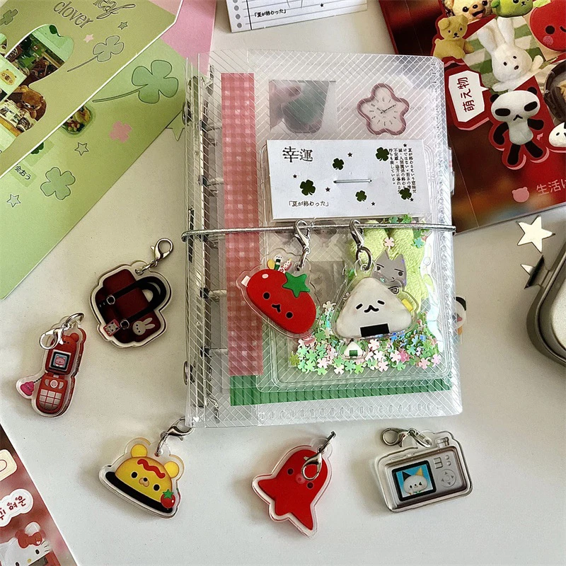 

Scrumptious Vintage 2/7Pcs Cartoon Food Charms For Notebook Album Accessories, Cute DIY Scrapbook Decor Gifts