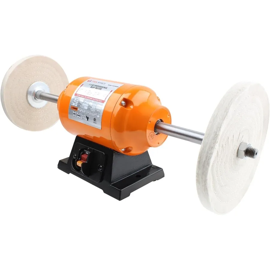 

Bench Buffer Polisher 8Inch Benchtop Buffing and Polishing Machine for Metal Jewelry Knives Wood Jade and Plastic