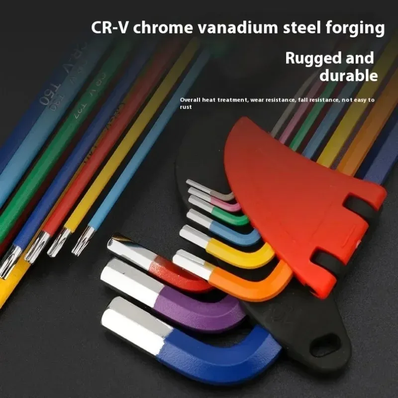 مفك براغي سداسي ملون ومفتاح ربط سداسي أداة تجميع رأس الكرة