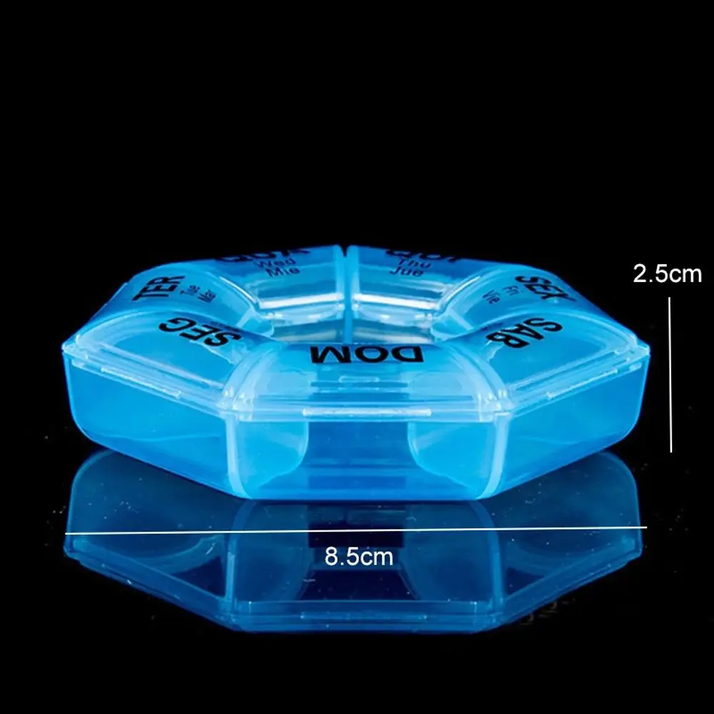 حاوية تخزين أقراص مريحة، موزع حبوب الفيتامينات للسفر، صندوق حبوب الدواء الأسبوعي، علبة حبوب الدواء، منظم الدواء #5