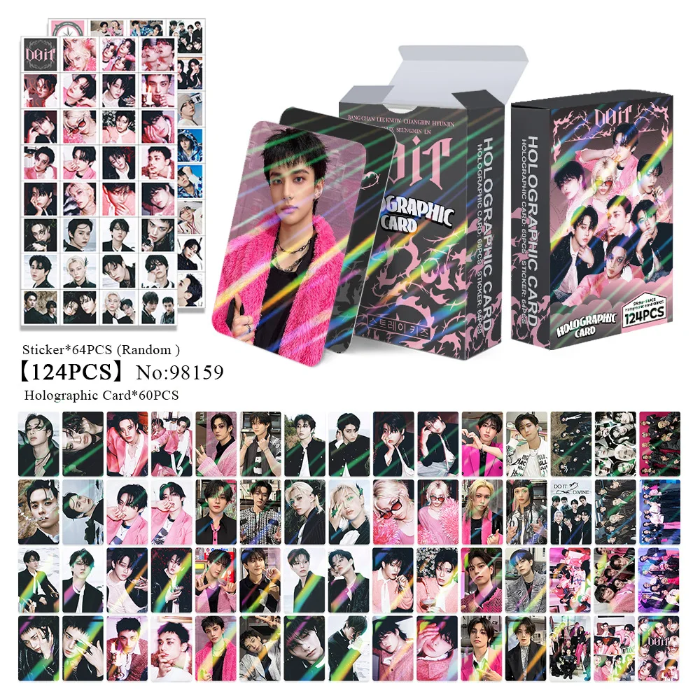 

Latest Stray Kids DOIT KPOP 124PCS SKZOO Celebrity Photo Sticker LOMO Card Fan Collection Essential Accessory Toy Gifts