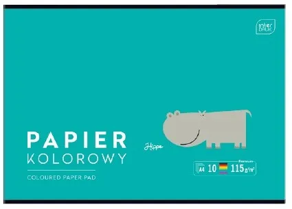 Gekleurd papier, enkelzijdige kleurendruk, A4 schoolblok, 10 kleuren