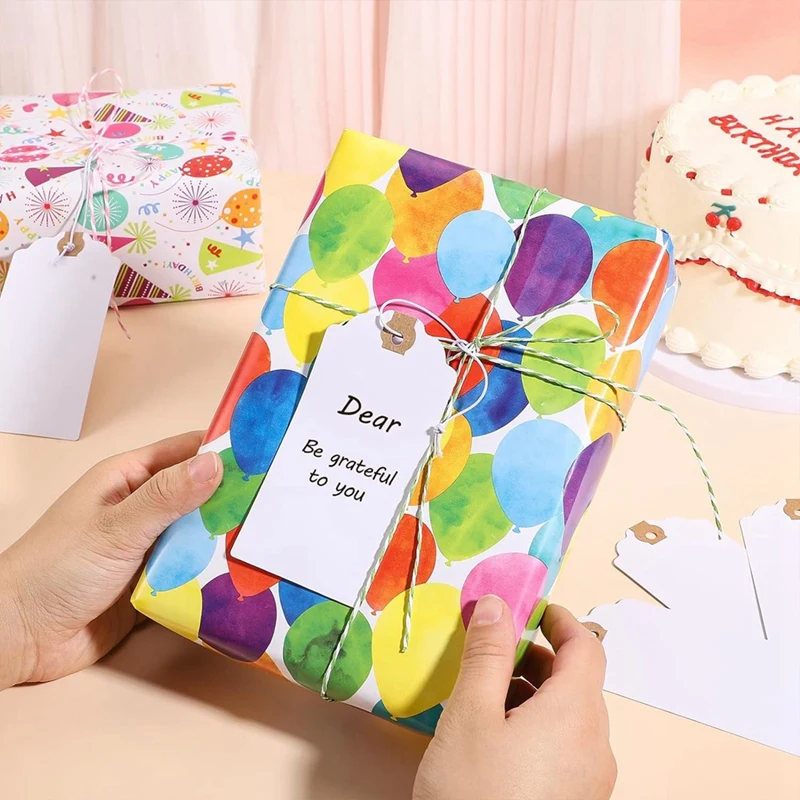 120 Pack Tags Kit With Elastic String Marking Hang Tags Set Kit With String Attached Reinforced Hole Writable Tags 4.76X2.36Inch