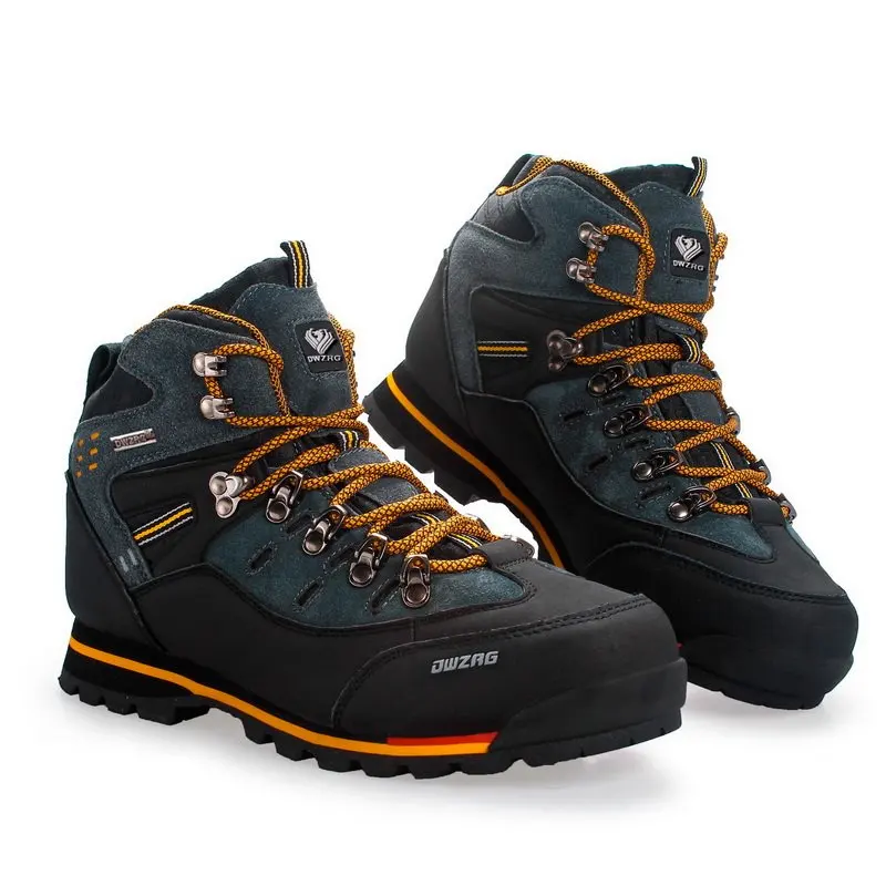 Men Hiking Shoes Waterproof Leather Shoes Climbing & Fishing Shoes New Popular Outdoor Shoes Men High Top Winter Boots