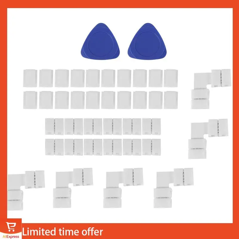 Fresh LED Light Strip Connectors 4 Pin RGB LED Lights Connectors,Gapless Connectors,L Shape Connectors For SMD 5050 LED Strip