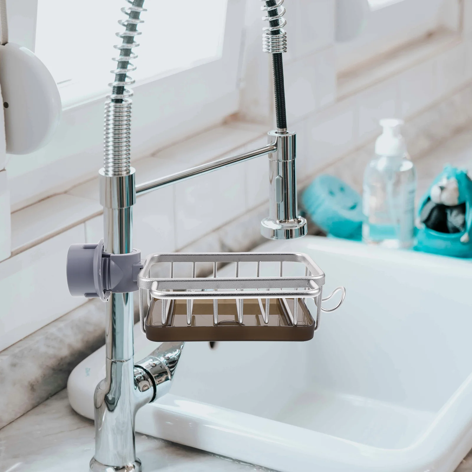 

Drain Basket Sink Rack Sponge Holder Stainless Steel Kitchen Countertop Organizer