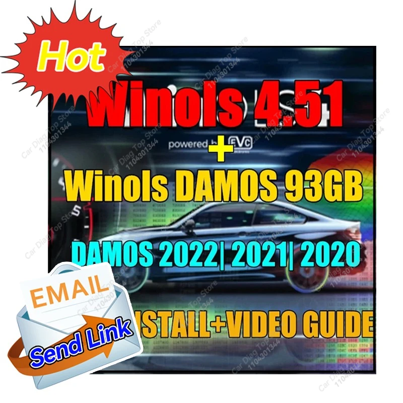 أحدث WinOLS 4.51 مع المكونات VMware + 93GB Winol Damos Pack 2020-2021-2022 رقاقة ضبط الخرائط الملفات ضبط Damos الأرشيف الكبير