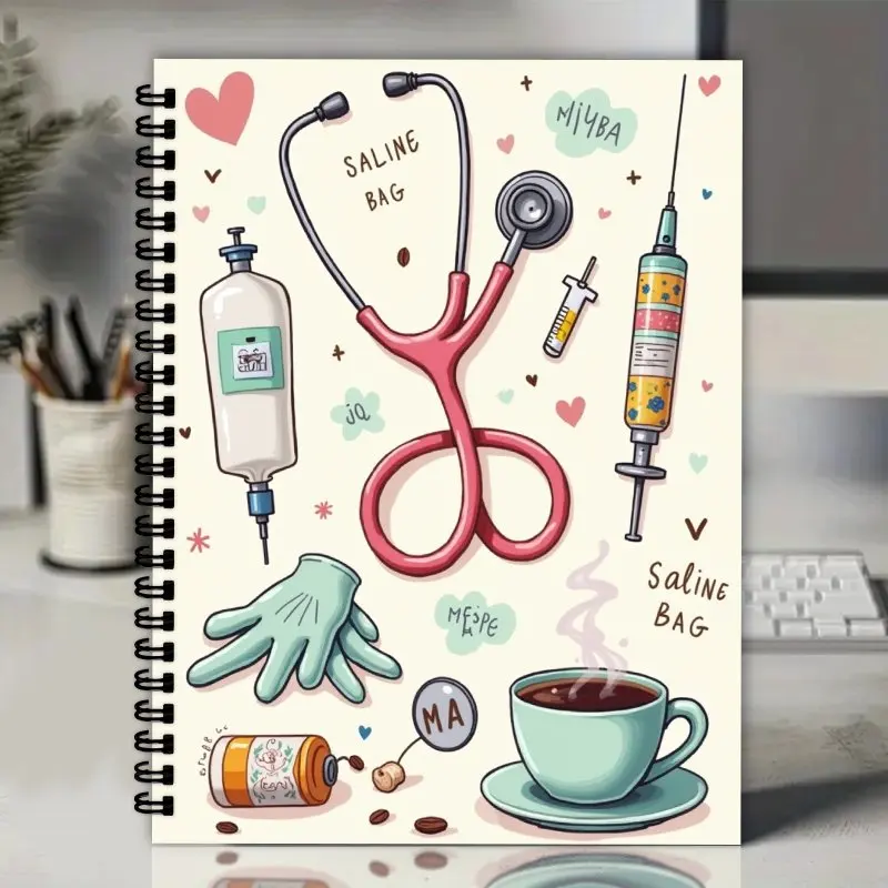 1 Medical Assistant and Nurse Spiral Notebook, a Cute and Practical Gift for Women and Healthcare Professionals
