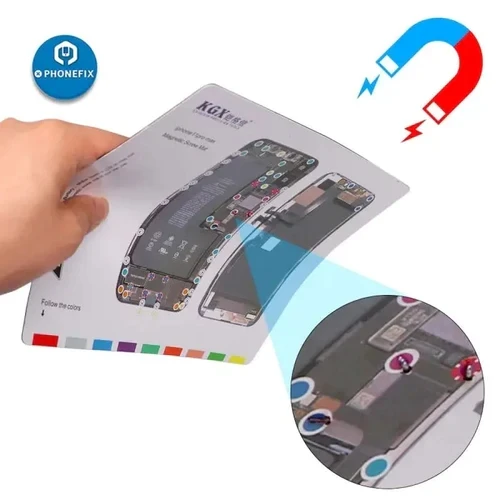 Imagem -02 - Parafuso Magnético Mat Gráfico para o Iphone Desmontagem Abrindo Repair Tool Pofessional Trabalho Pad Mat para o Iphone 15 14 13 12 11 x Pro Max Pcs por Conjunto