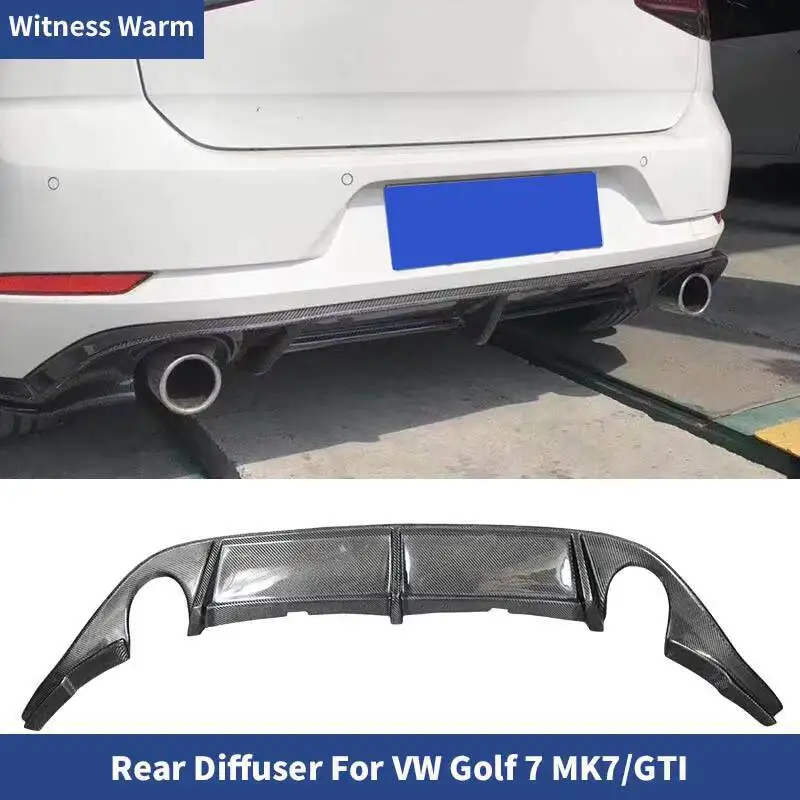 Diffuseur de Pare-Chocs Arrière en Fibre de Carbone pour Voiture, Kit de Carrosserie pour Volkswagen Golf 7 Vii Standard et G-ti, Jules Spomicrophone, 2014-2017