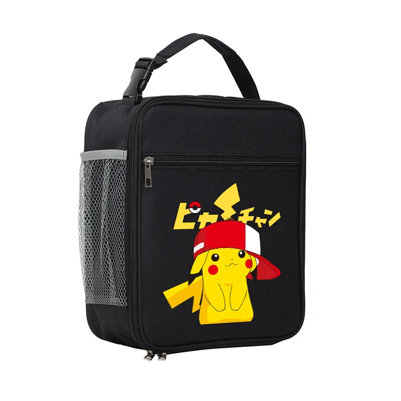 Pokemon Pikachu Portable Lunch Cooler Pack Drink Carrier Insulated Bags Folding Insulation Picnic Food Thermal Bag Delivery Box