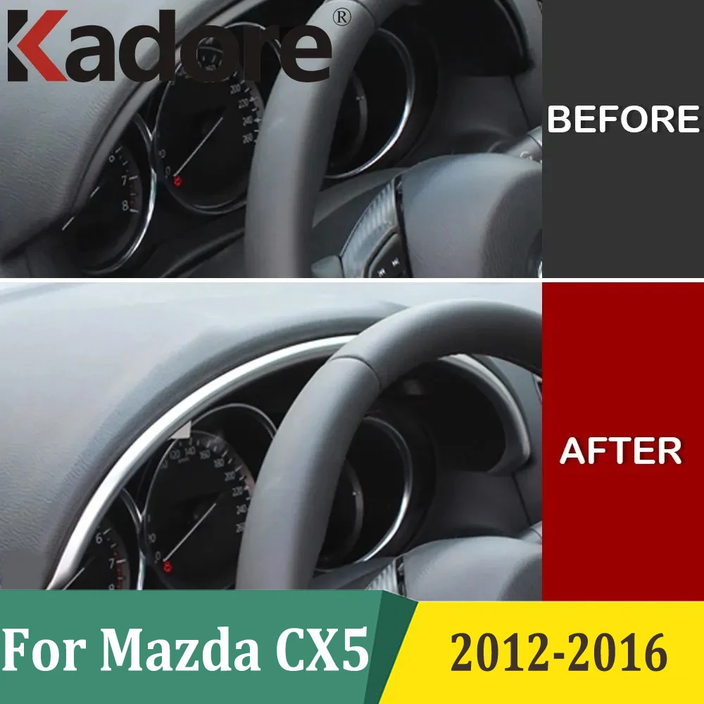 

Для Mazda CX-5 CX5 2012 2013 2014 2015 2016 ABS матовый автомобильный прибор панель панели отделка наклейка аксессуары для интерьера