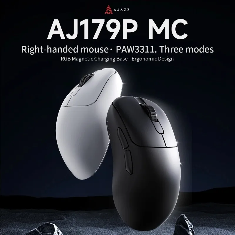 

Беспроводная мышь AJAZZ AJ179P MC, 400 мАч, магнитная зарядная база RGB, датчик PAW3311, скорость 1 к, 3 режима, аксессуары для игровых ноутбуков ​