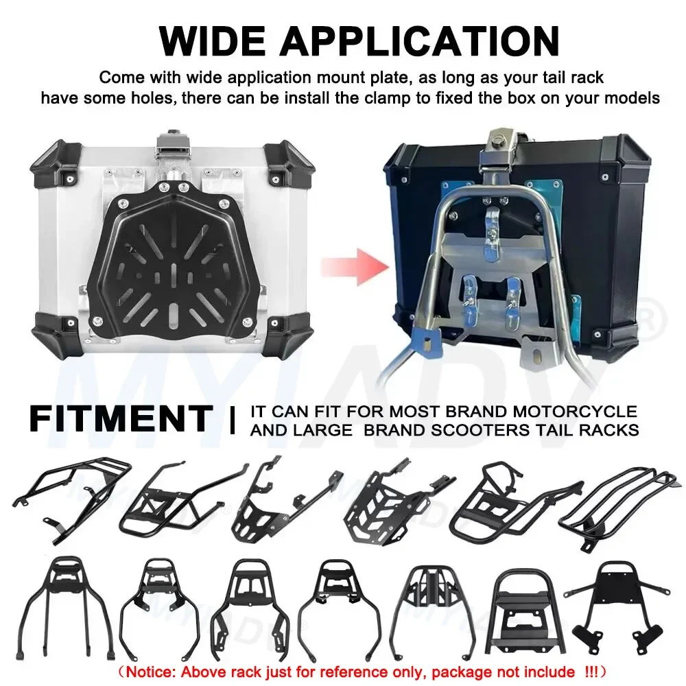 28L 32L 36L CNC Aluminum Universal Tail Box Rear Helmet Tool Cases Travel Suitcase For BMW F900R/XR For Benelli TRK502 For VOGE