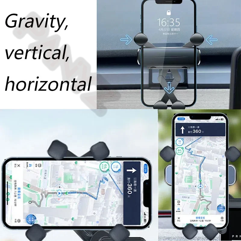 

Car Phone Holder For Kia Sportage R 2011-2016 Gravity Stand Mount Support Horizontal GPS Mobile Bracket Accessories With Base