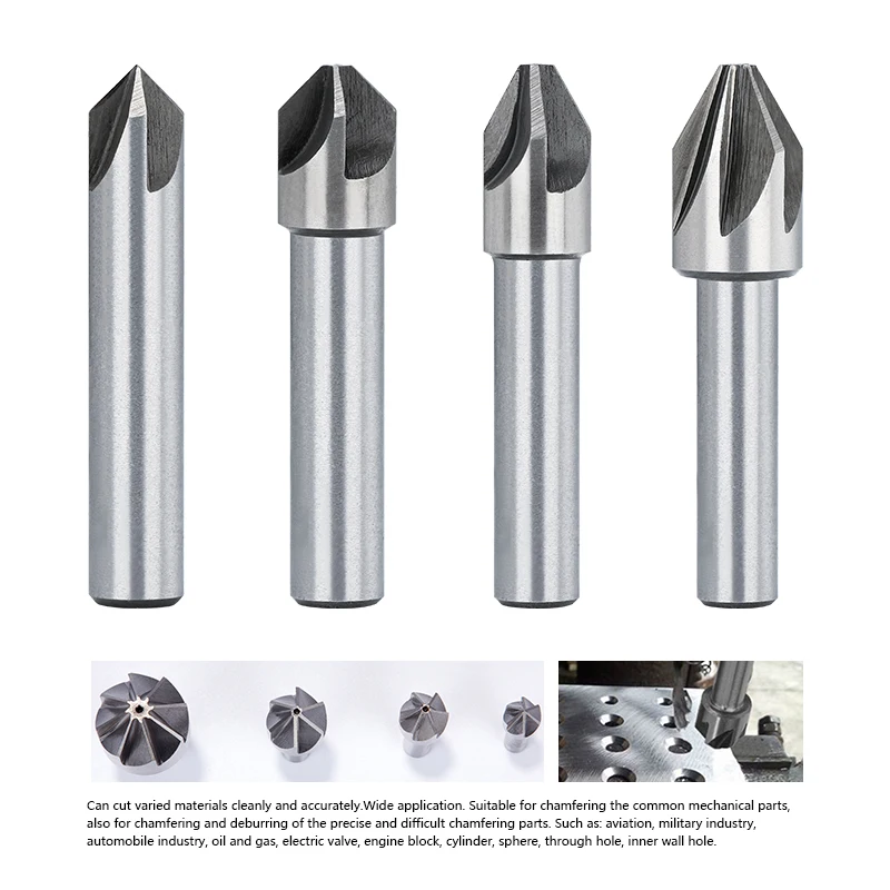 HSS Steel Chamfering Cutter 4/6/8/10/12/14/18mm 60/90 Degrees Countersink Drill Bit,Metal Chamfering Drill,Hole Cutter