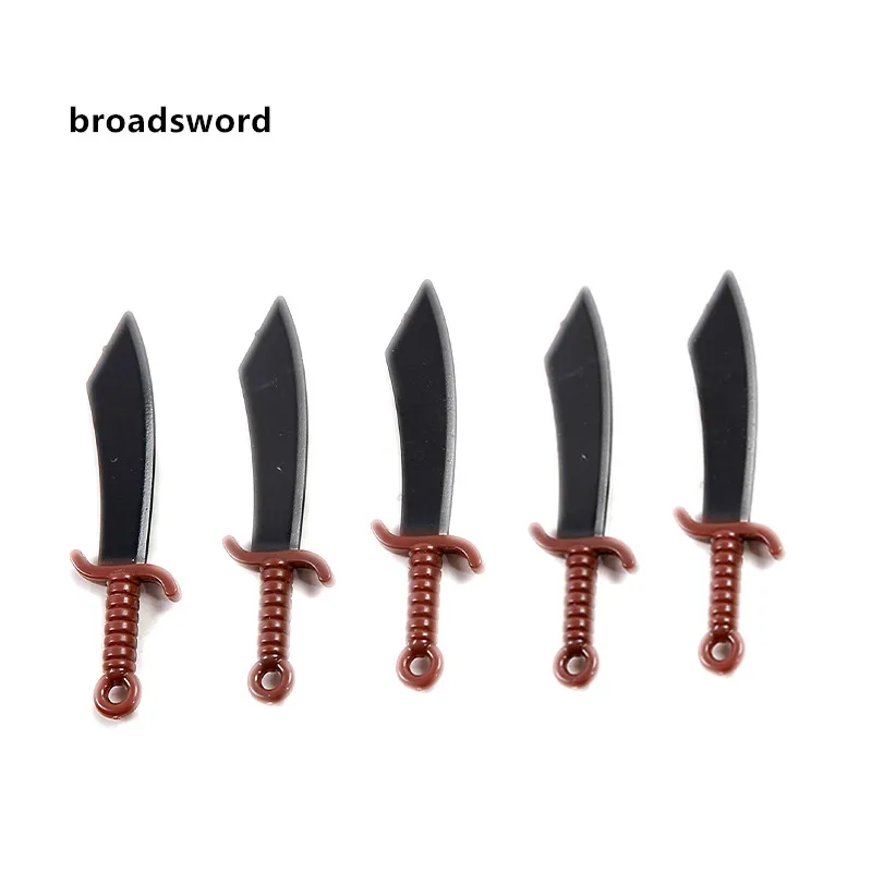 

Buildind Blocks Military Figures Accessories Weapon Two-color Building Blocks Broadsword Educational Assembly Children Toys