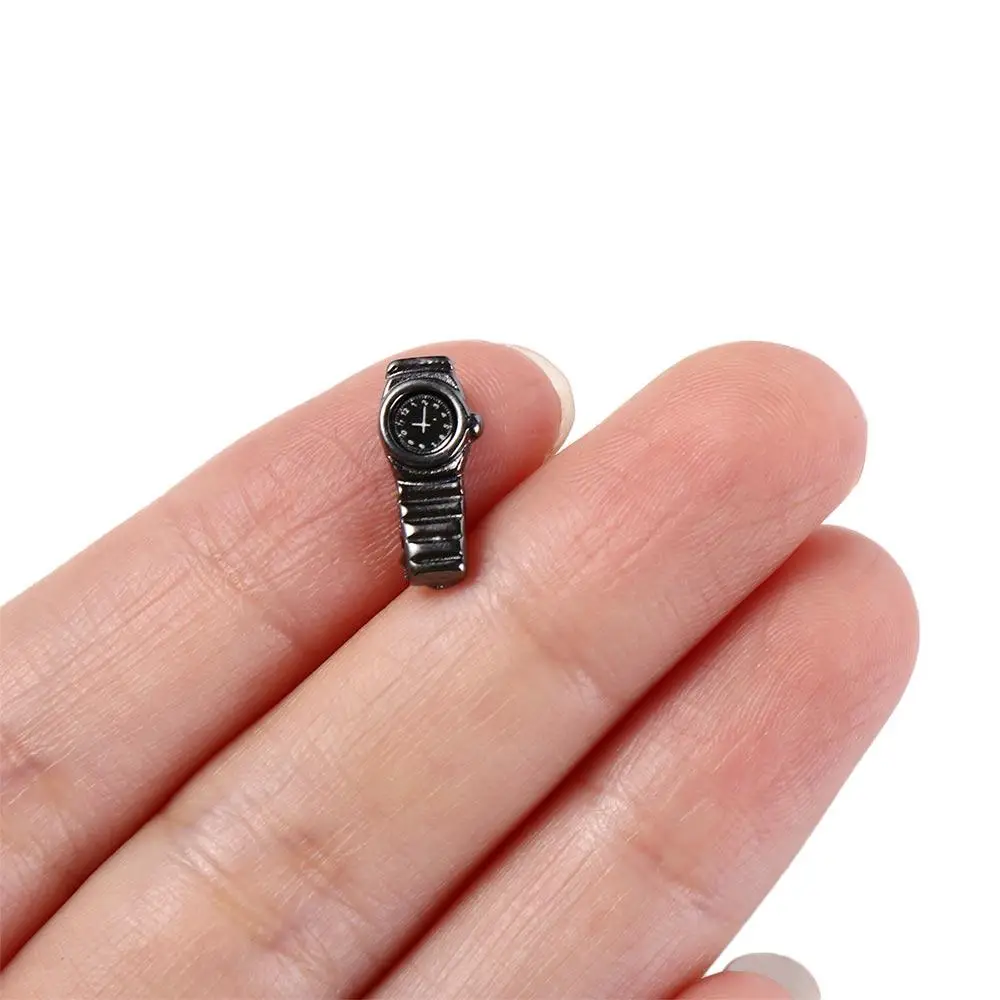 

Металлическая модель часов для симуляции, реквизит для сцен, миниатюрные часы для кукольного домика, милые декоративные украшения