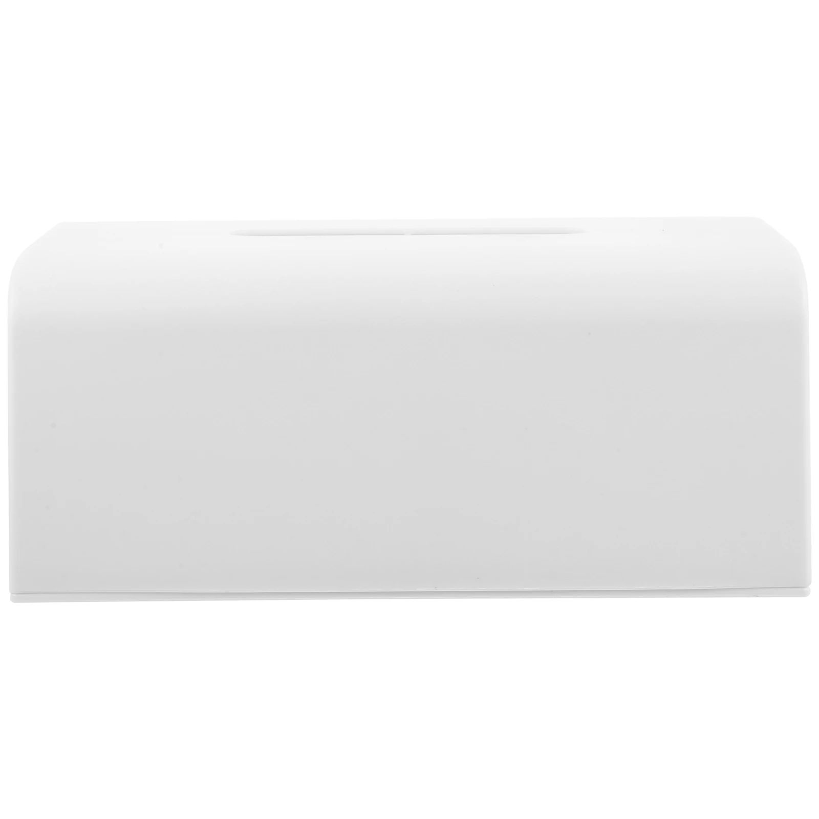 

Plastic Tissue Box White Rectangular Paper Storage Container with Lid for Home Car Napkin Holder Practical Easy to Use