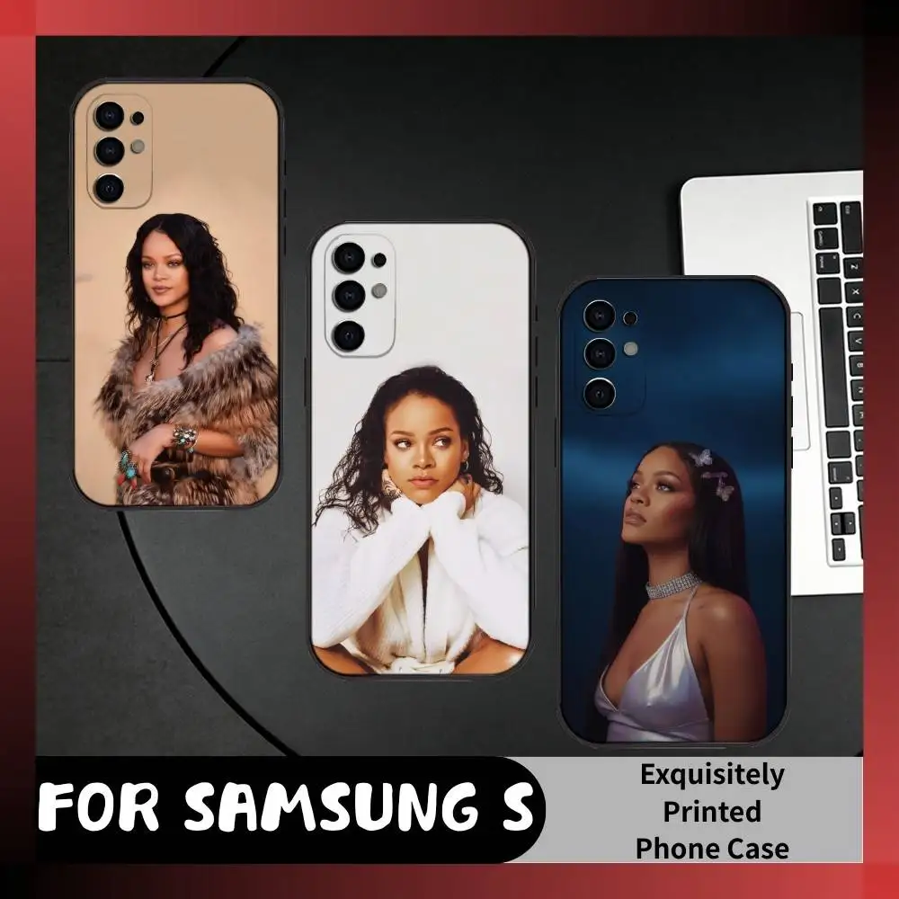 

BADgalriri R-Robyn R-Rihanna Fenty Phone Case For Samsung S25,S24,S21,S22,S23,S20,Ultra,S26,Plus,Fe,Note,5G Black Cover