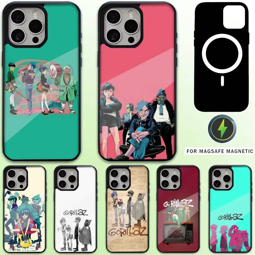 

G-Gorillaz Band Demon Days Phone Case For iPhone17,16,15,14,13,12,11 Plus,Pro Max Magnetic For Magsafe Wireless Charging