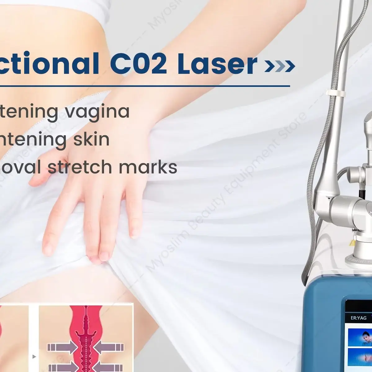 Lase CO2 Machine For Skin Professional CO2 Fractional Lase Scar removal Machine Portable Vaginal tightening Machine Skin Firm