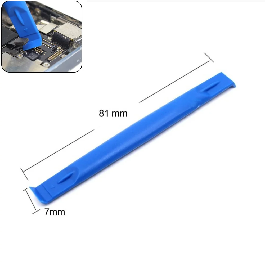 10 Buah 83Mm Alat Pembuka Plastik Biru Muda Cross Crowbar DIY Spudger Silinder untuk Laptop PSP Alat Pembongkaran Perbaikan