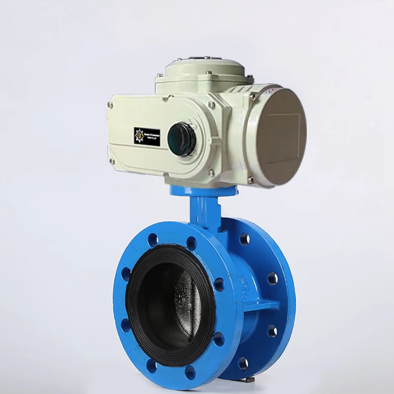 380V AC DN100 4 Inch PN10 Double Flange Ductile Iron Electric Actuator Butterfly Valve Ip65 Motorized butterfly Valve