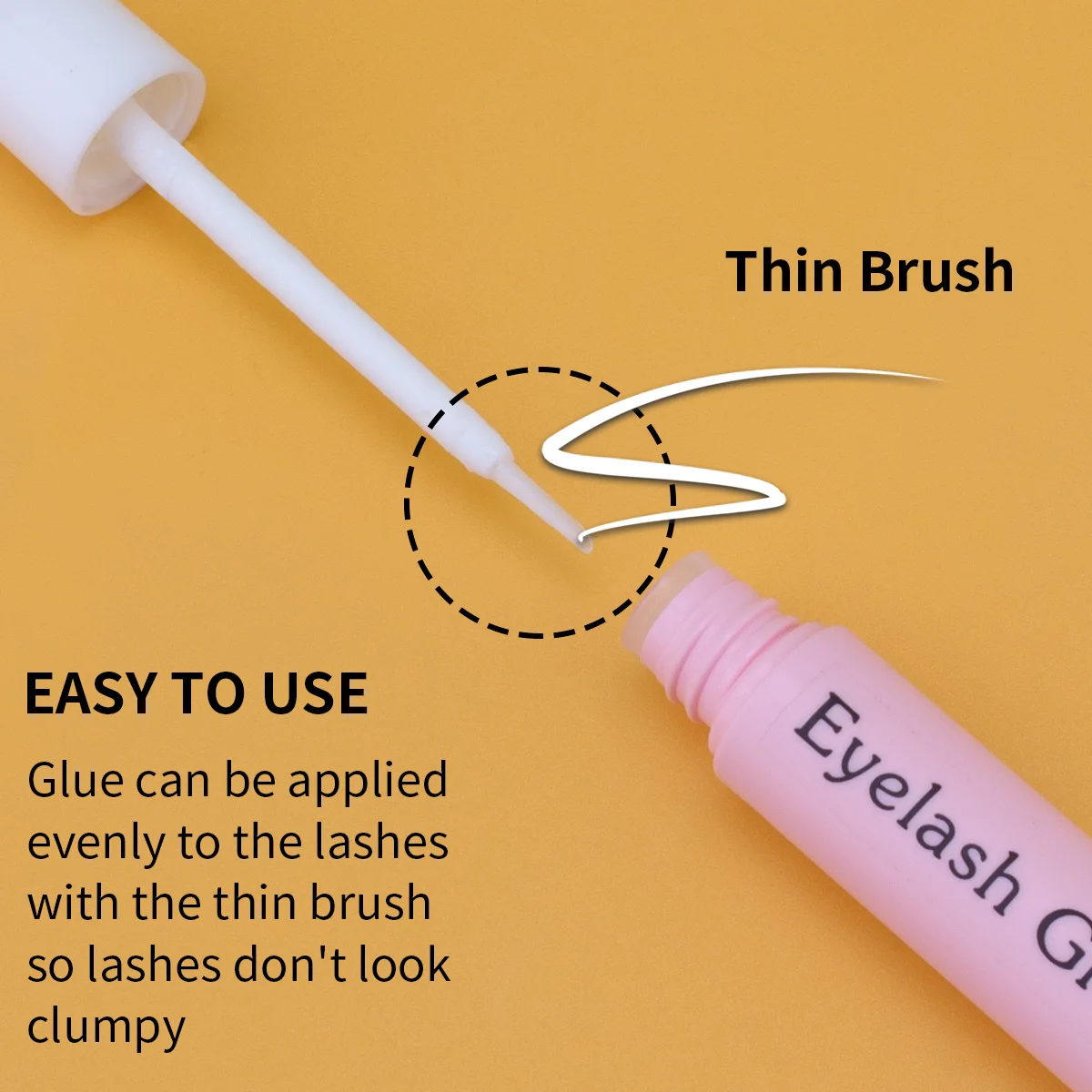 False eyelash glue lasting styling natural quick drying sticky eyelash white transparent model