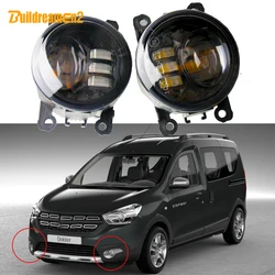 2 Pieces LED Lens Fog Light 30W H11 Car Front Bumper Fog Lamp For Dacia Dokker 2012 2013 2014 2015 2016 2017 2018 2019 2020 2021