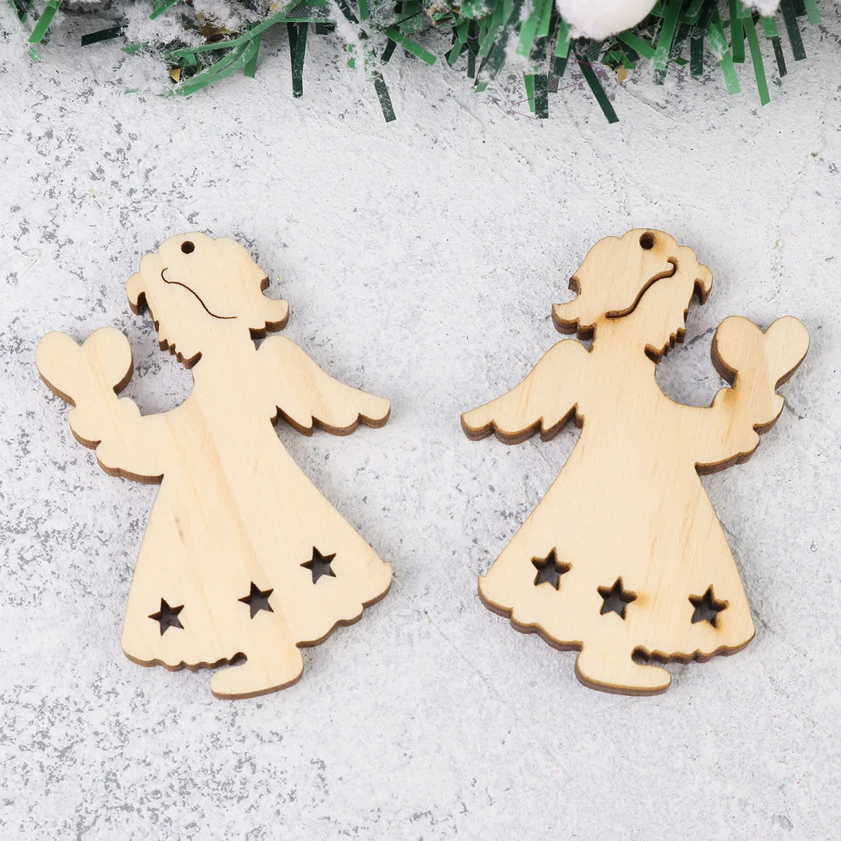 

10 Pcs Wooden Pendant Indoor Vintage Christmas Wedding Decoration Tags Craft Tree Ornaments Decorations Hanging Cute Gift