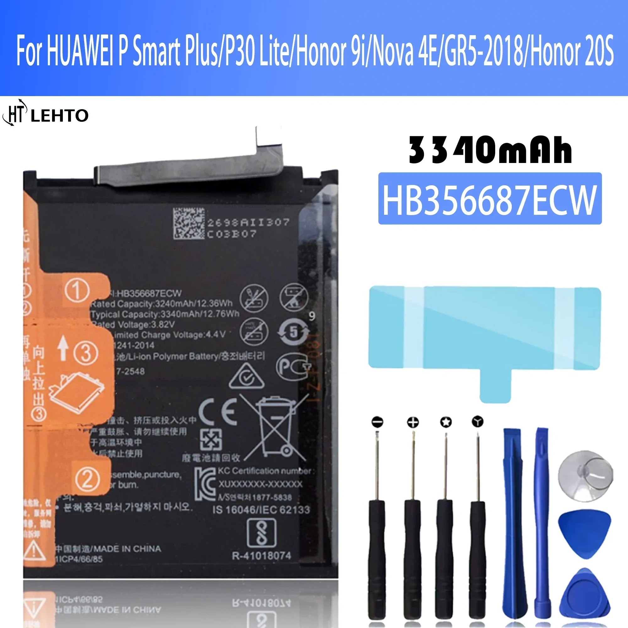 HB356687ECW  Battery For Huawei Nova 2plus/Mate 10 Lite RNE-AL00 TL00 Repair Part Original Capacity Mobile Phone Batteries Bater