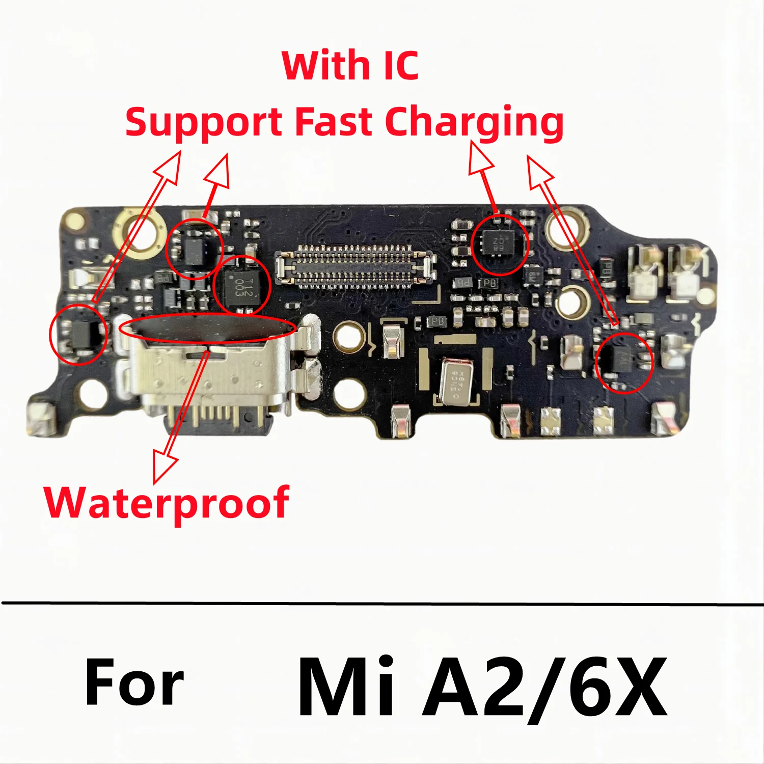 20 Pcs/Lot USB Charger Dock Flex Cable Connector Board Charging Port Replacement Parts For Xiaomi A2 6X