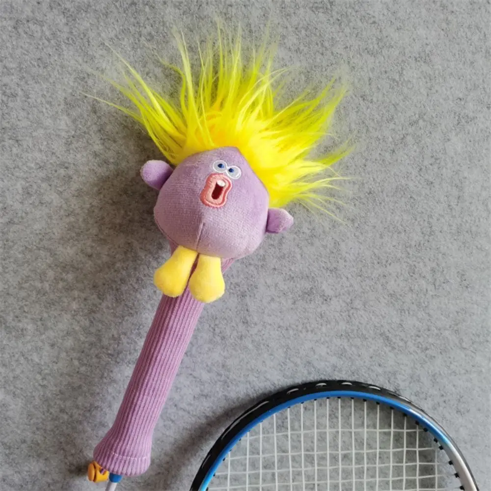 Animal Cartoon Badminton Racket Protector Non Slip Elastic Badminton Racket Handle Cover Cute Drawstring