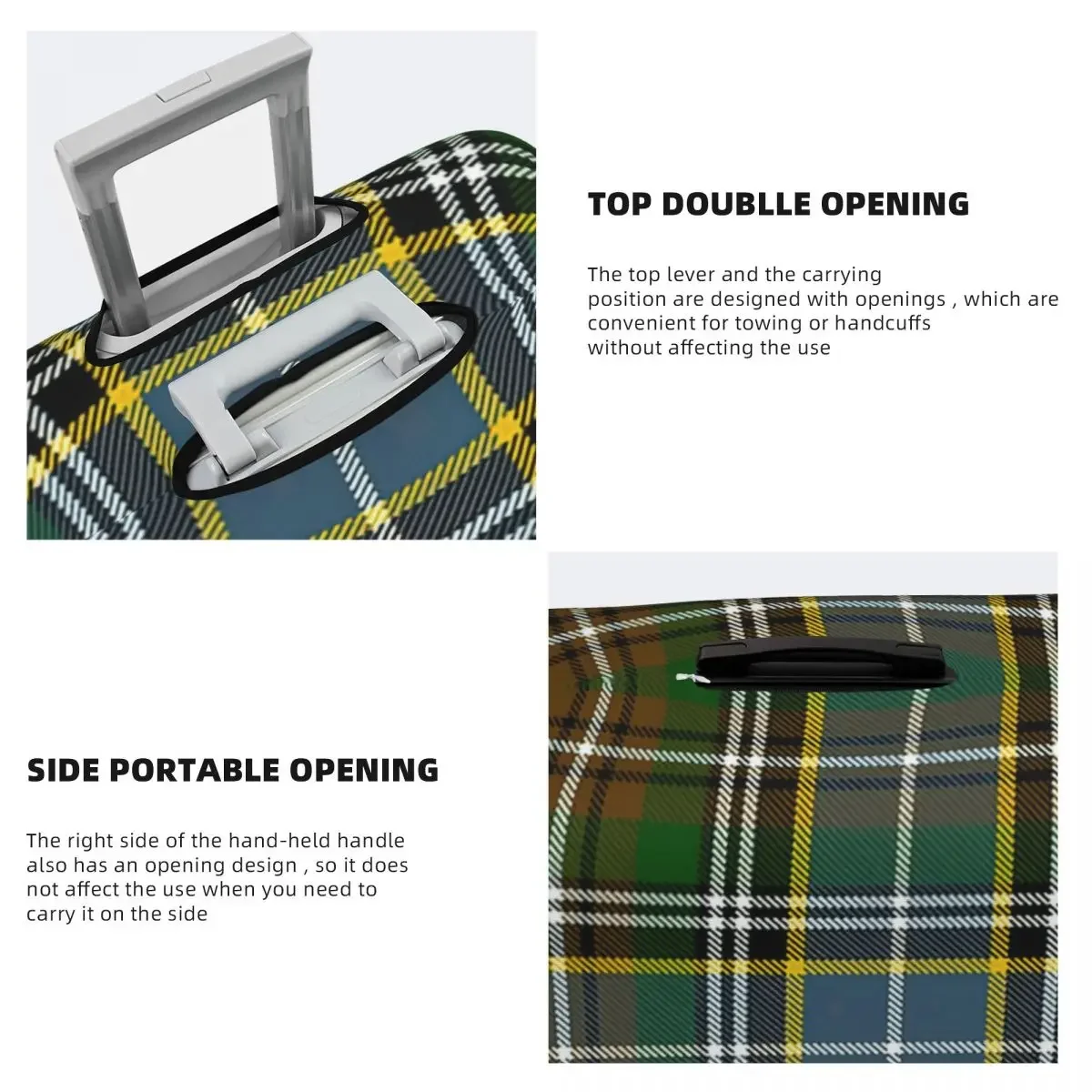 TARTAN Print Luggage Protective Dust Covers Elastic Waterproof 18-32inch Suitcase Cover Travel Accessories