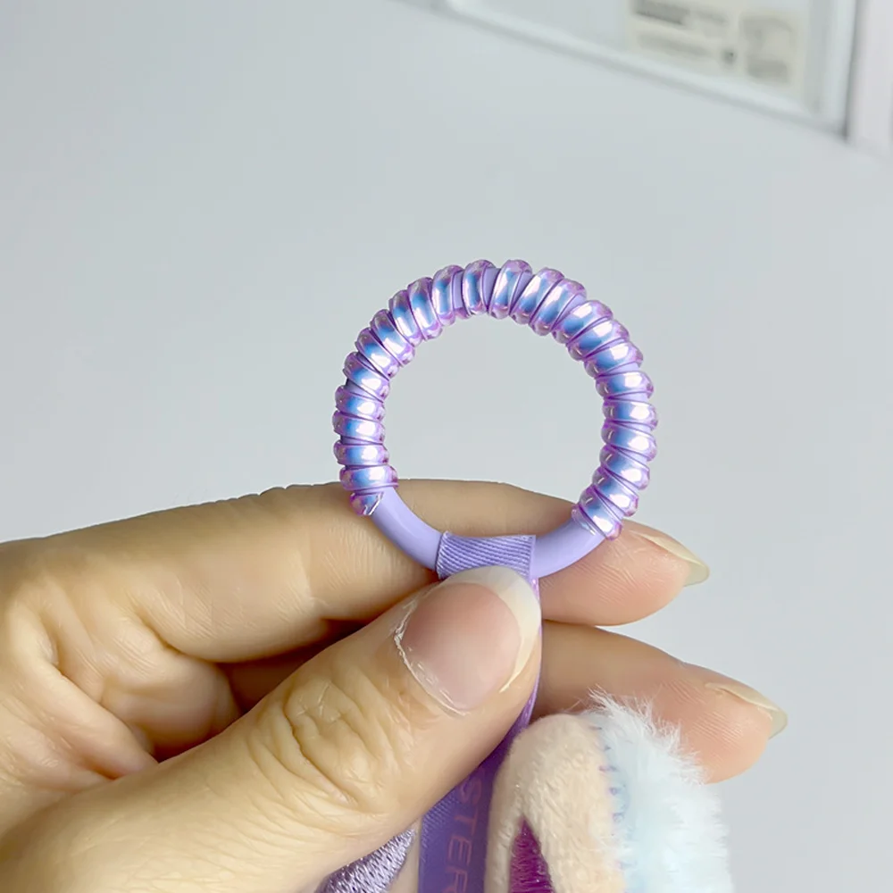 Boucle Anti-chute pour poupée, corde en Silicone, porte-clés, anneau de Protection, enroulement coloré, fixe, accessoires de poupée Anti-chute