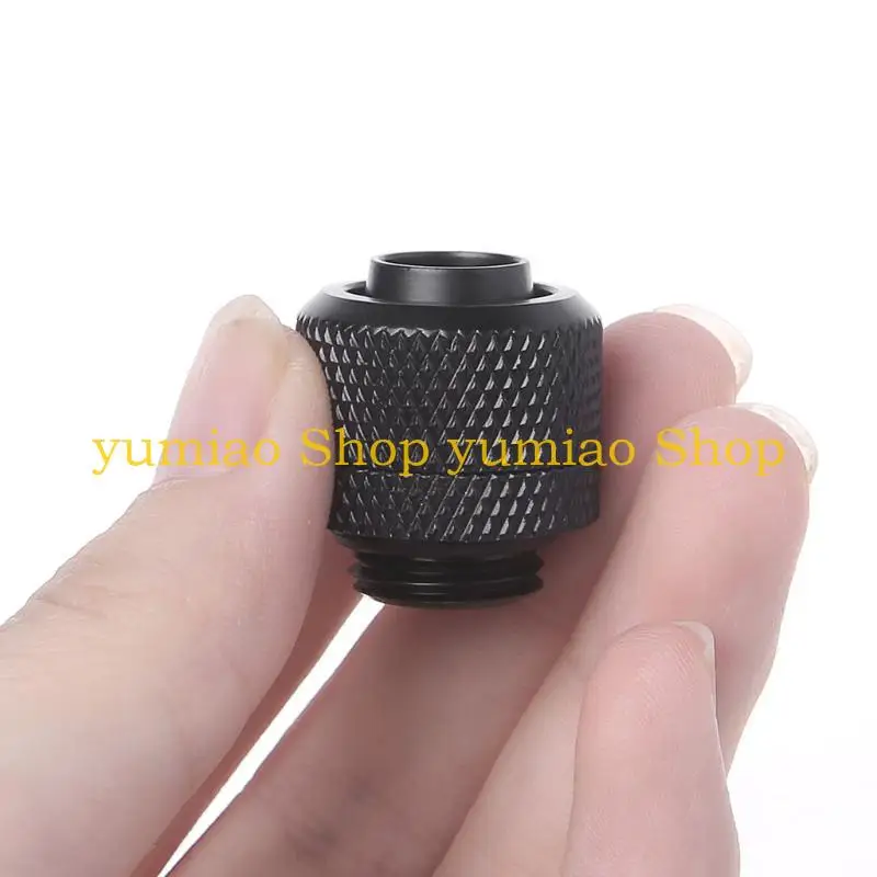 

587B Компрессионный фитинг для мягкой трубки G1/4" до 3/8" X Гладкая отделка Черный Серебристый