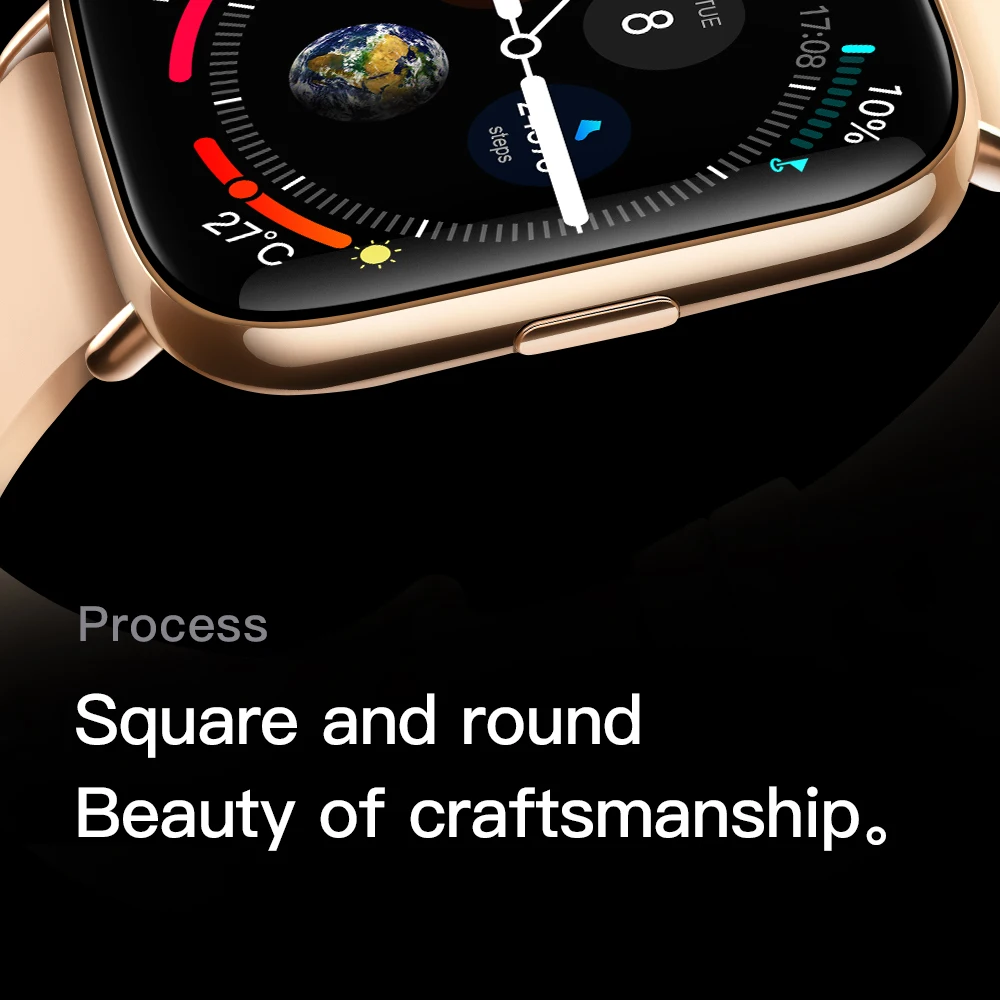 Smart Watch 24 Sport Mode 1.69" Bluetooth Call Heart Rate Blood Oxygen Body Temperature Calorie Health Monitor IP67 Waterproof