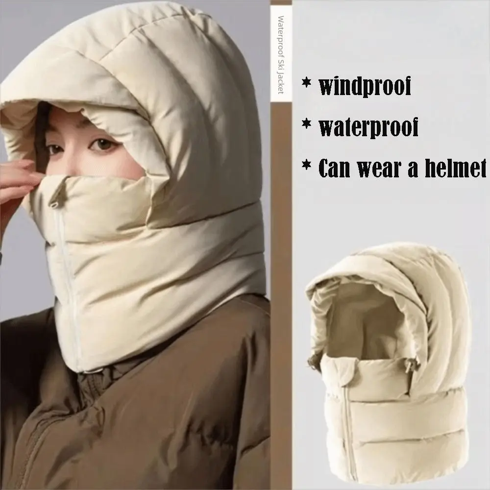 Integrated Design Thick Winter Ear Protection Hat Waterproof Windproof Ushanka Fur Hat Cold Proof Warm Lei Feng Hat Unisex